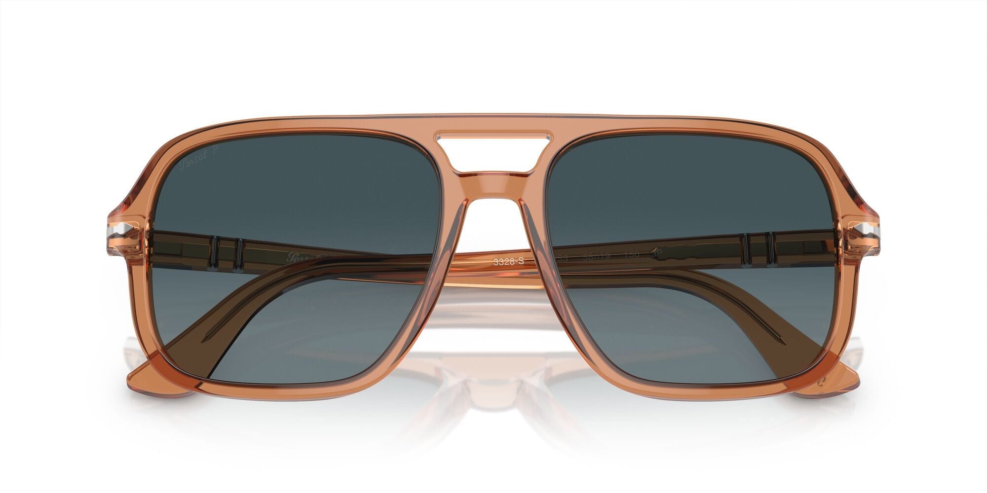 PO3328S 1213S3 size 58 transparent brown/light blue gradient lens