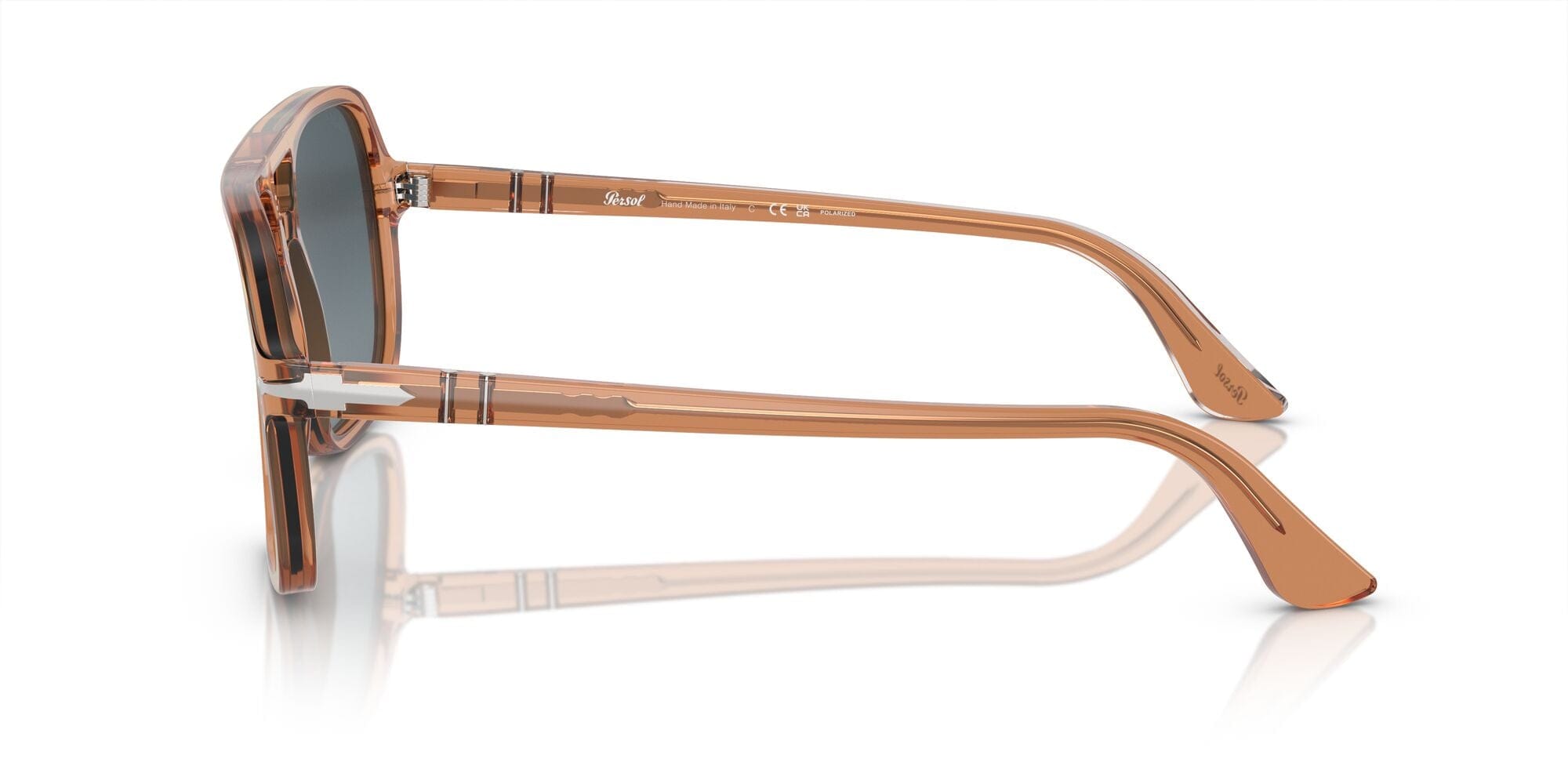 PO3328S 1213S3 size 58 transparent brown/light blue gradient lens