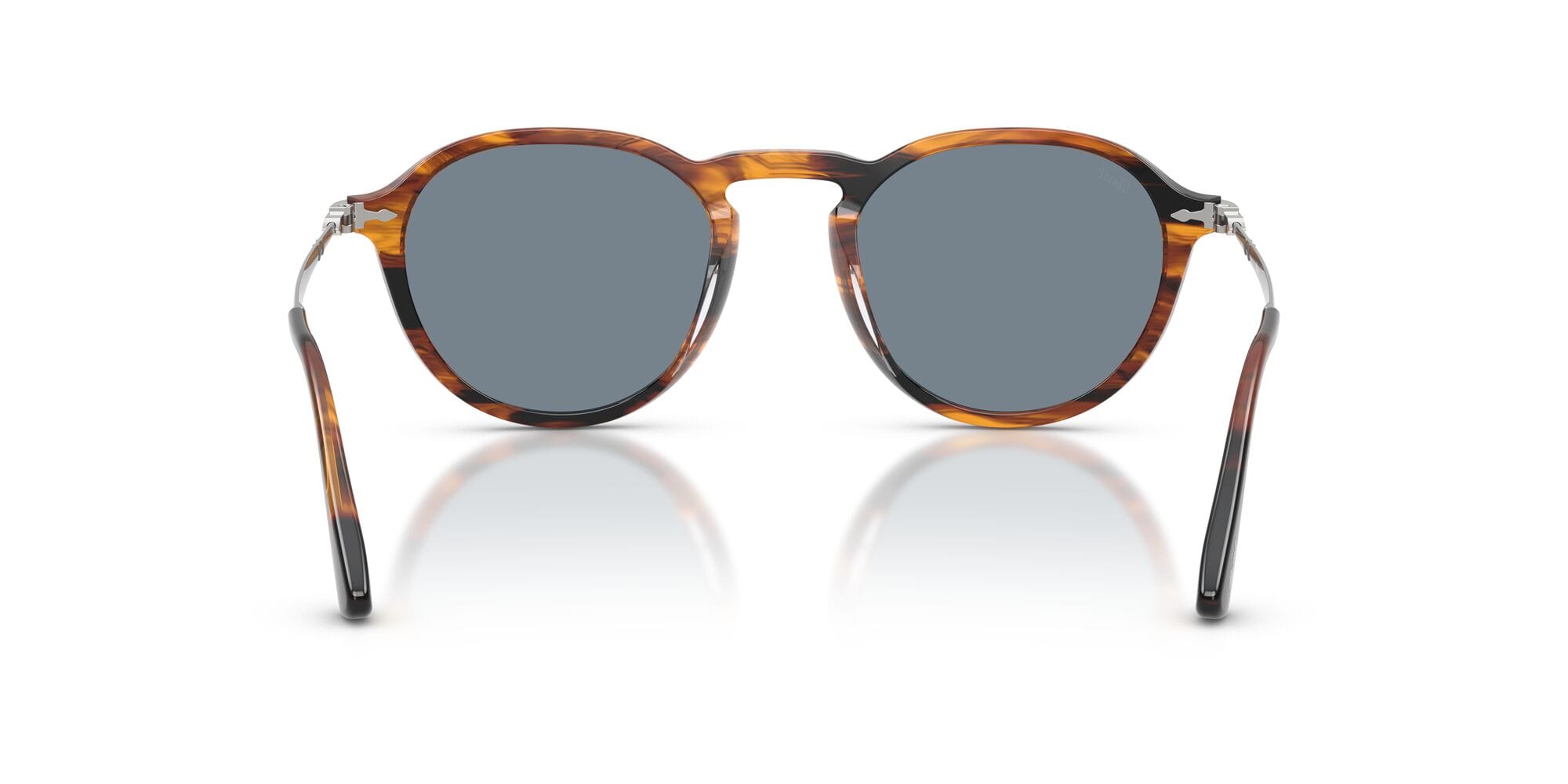 PO3383S 123556 size 51 striped black and brown/light blue lens