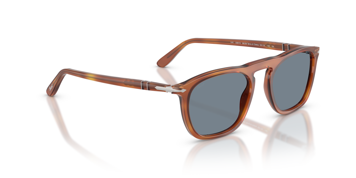 0PO3391S 96/56 size 53 Gae terra di siena/light blue lens