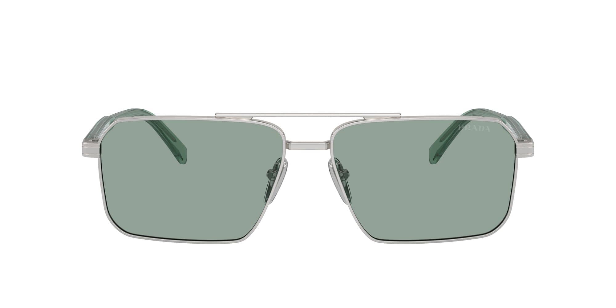 SPRA57S 1BC10G size 61 silver/petrol green lens