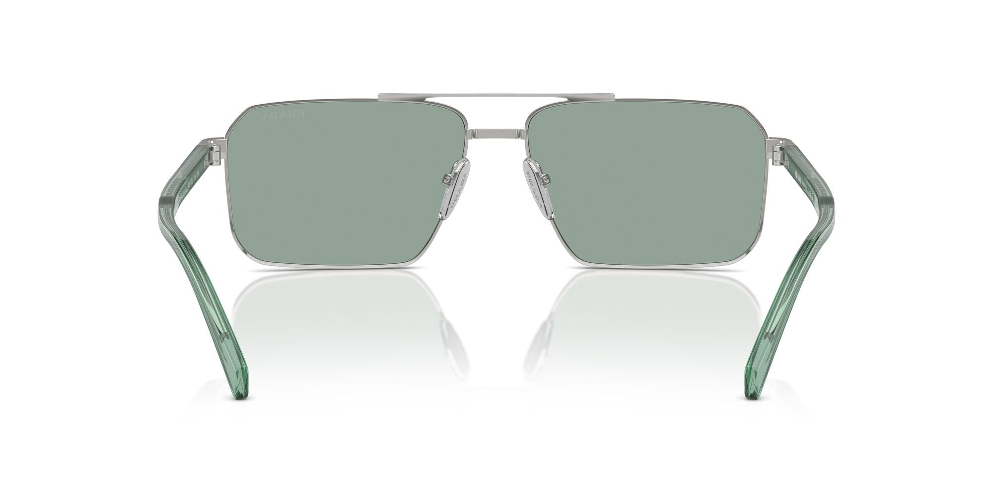 SPRA57S 1BC10G (58) silver/petrol green lens