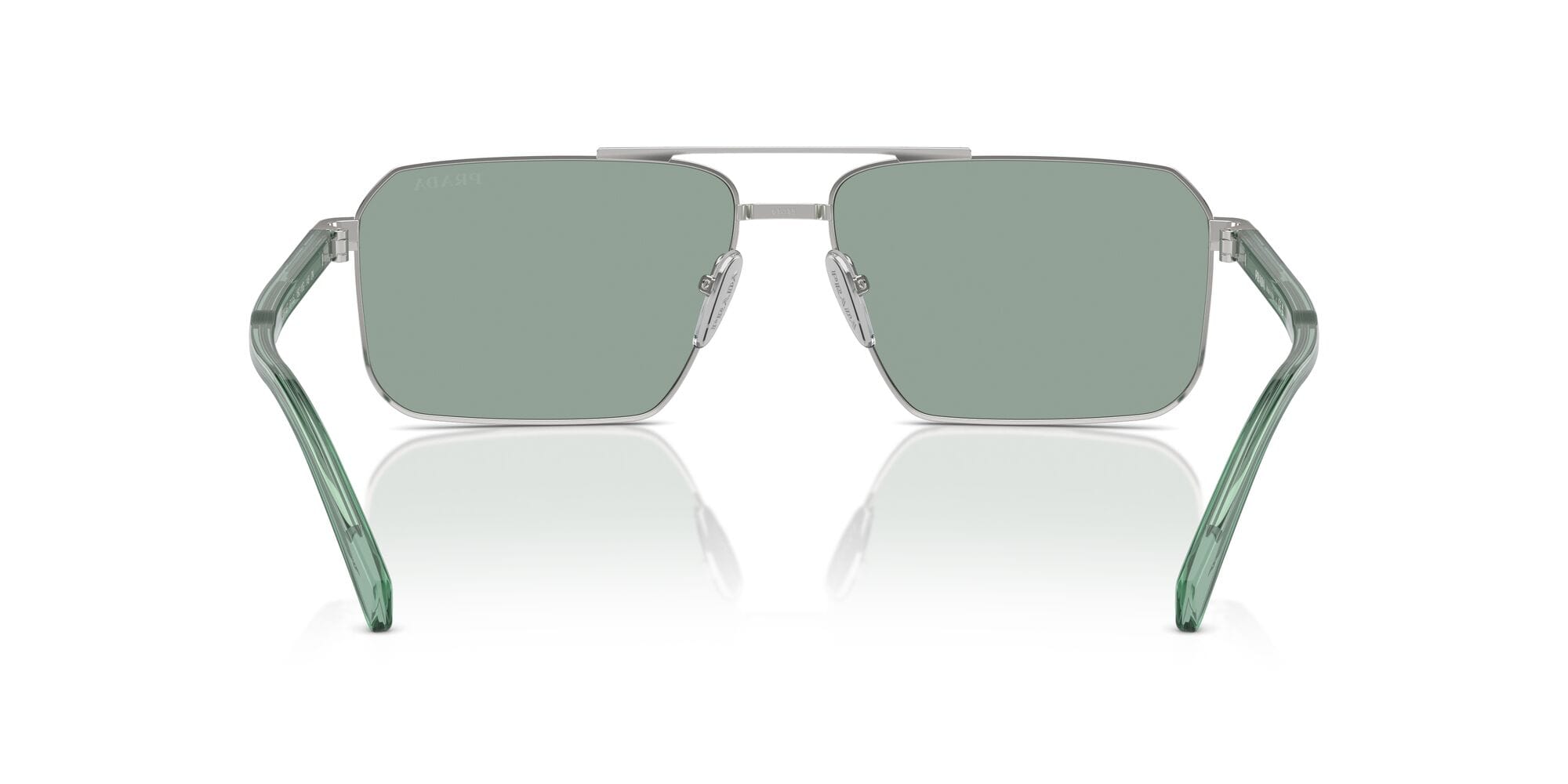 SPRA57S 1BC10G size 61 silver/petrol green lens