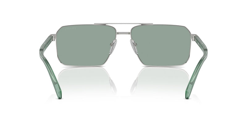 SPRA57S 1BC10G (58) silver/petrol green lens