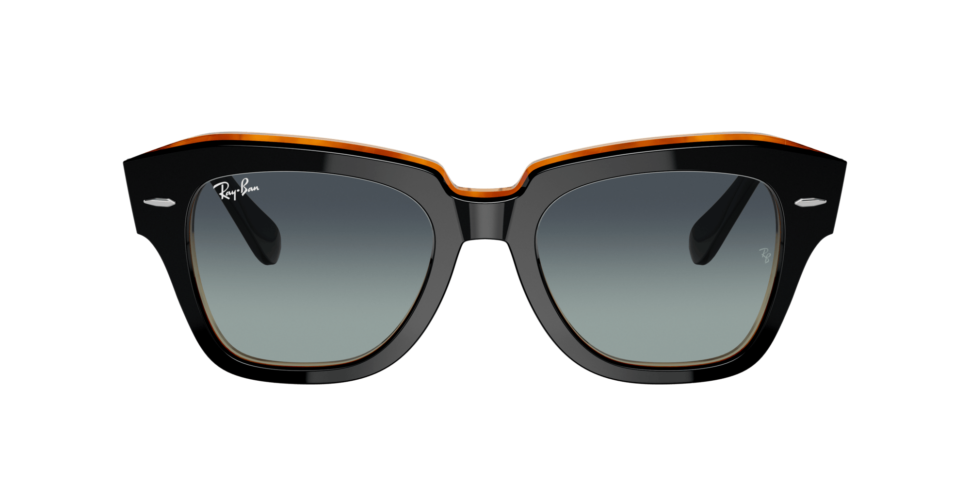 RB2186 132241 size 52 black on transparent brown/grey vintage lens