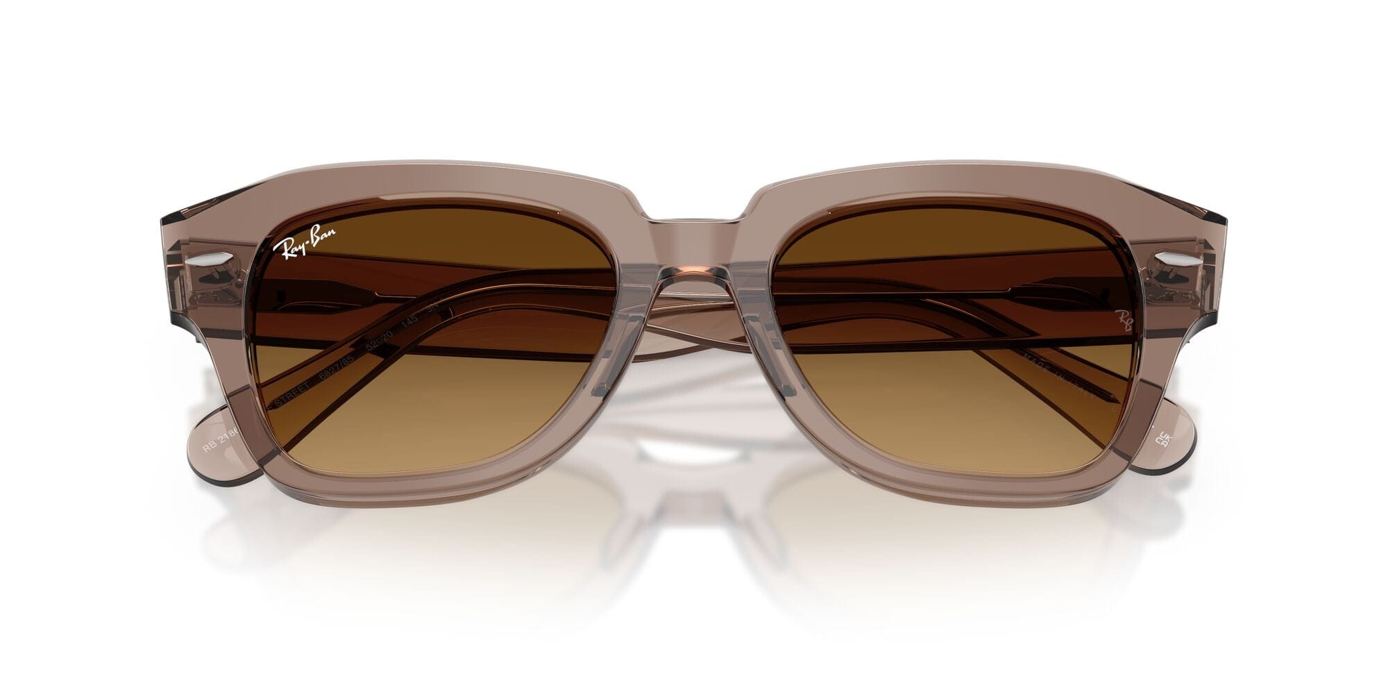 RB2186 682785 State Street size 49 transparent light brown/gradient brown lens
