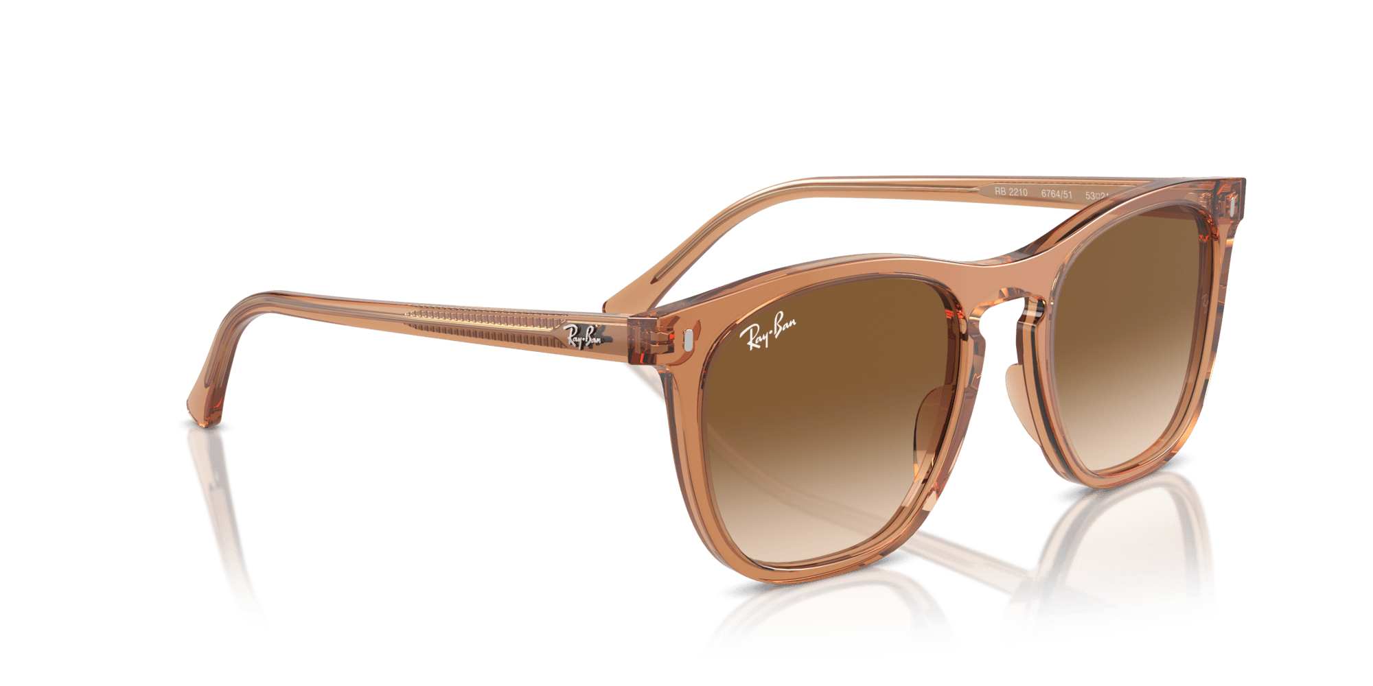 RB2210 676451 size 53 transparent brown/brown gradient lens