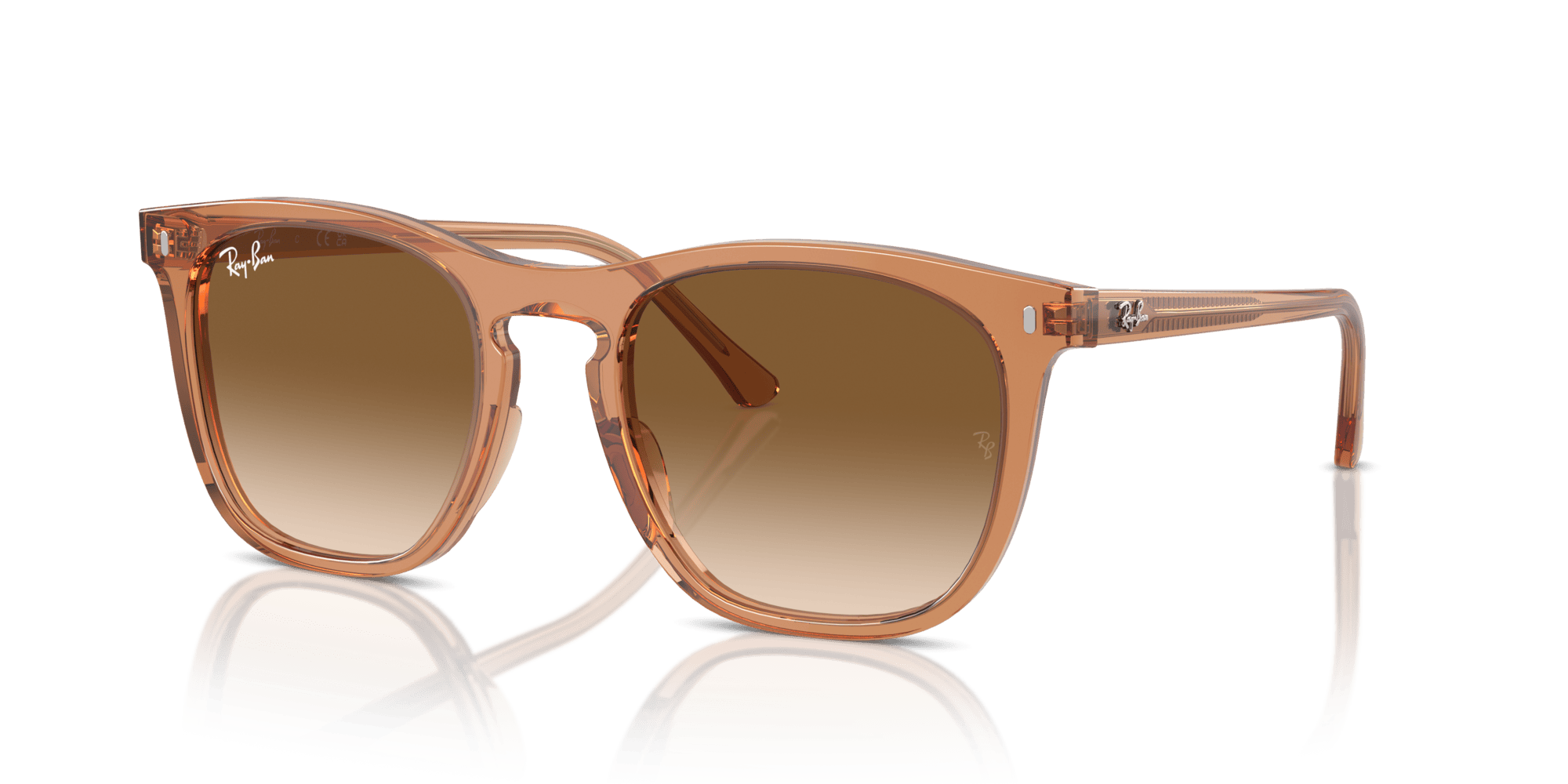 RB2210 676451 size 53 transparent brown/brown gradient lens