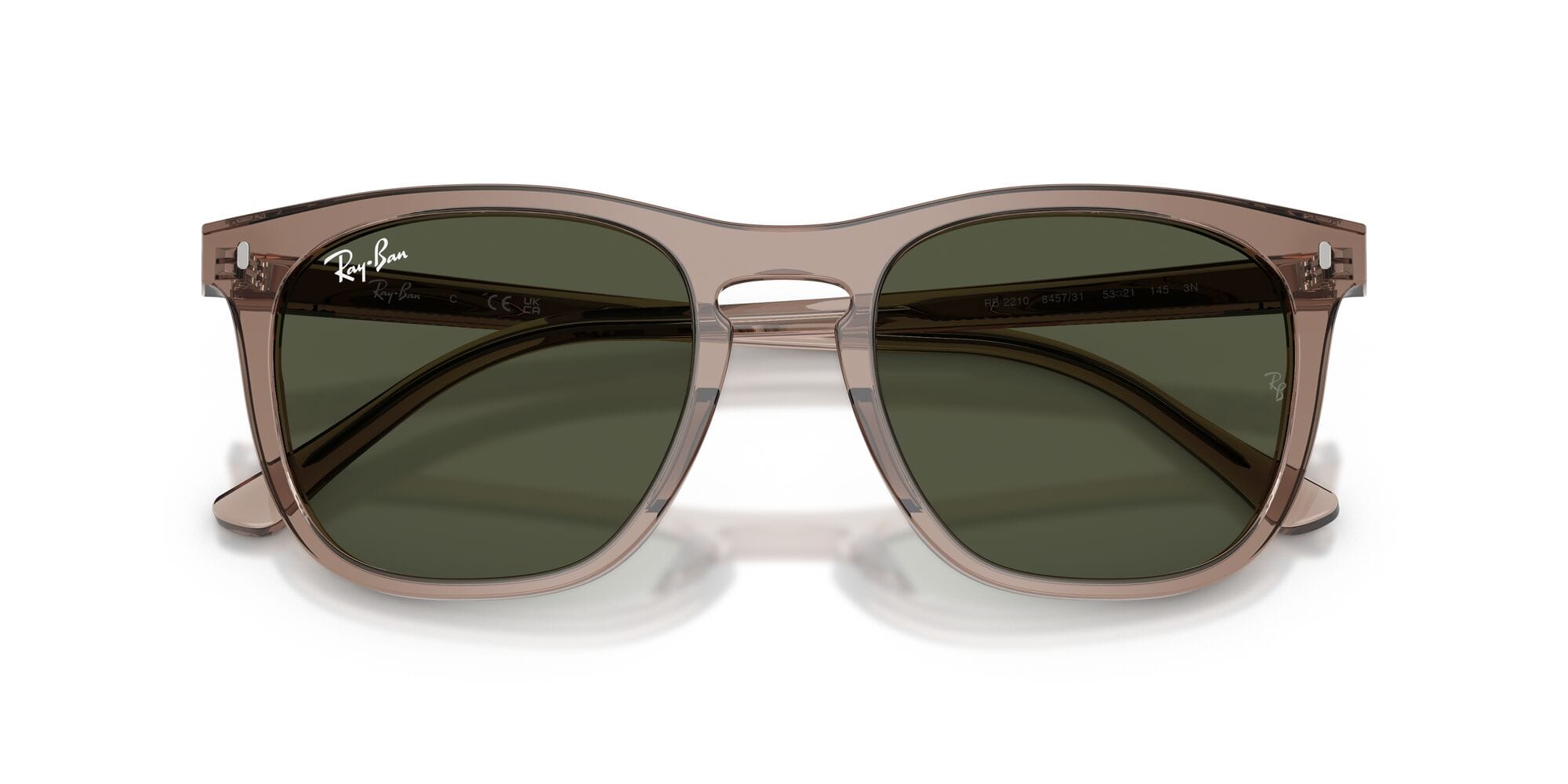RB2210 845731 size 53 transparent light brown/blue lens