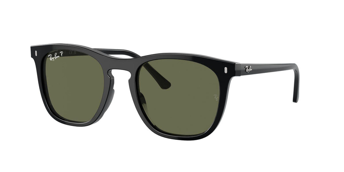 RB2210 901/58 size 53 black/polarised green lens sunglasses
