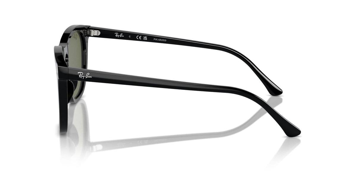 RB2210 901/58 size 53 black/polarised green lens sunglasses