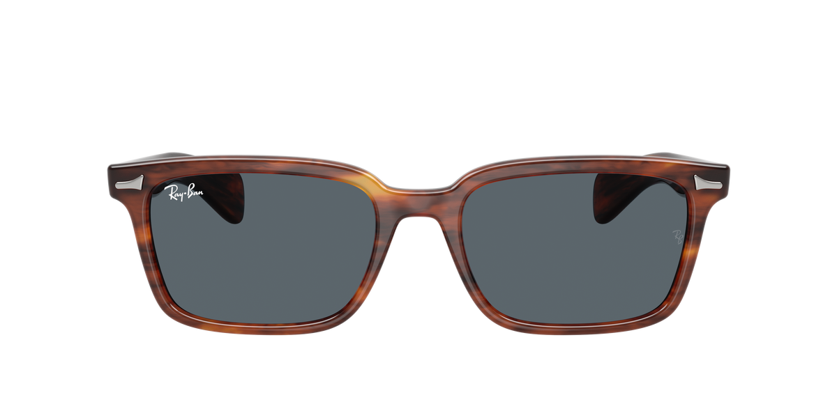 RB2234 954/R5 size 53 striped havana/blue lens sunglasses