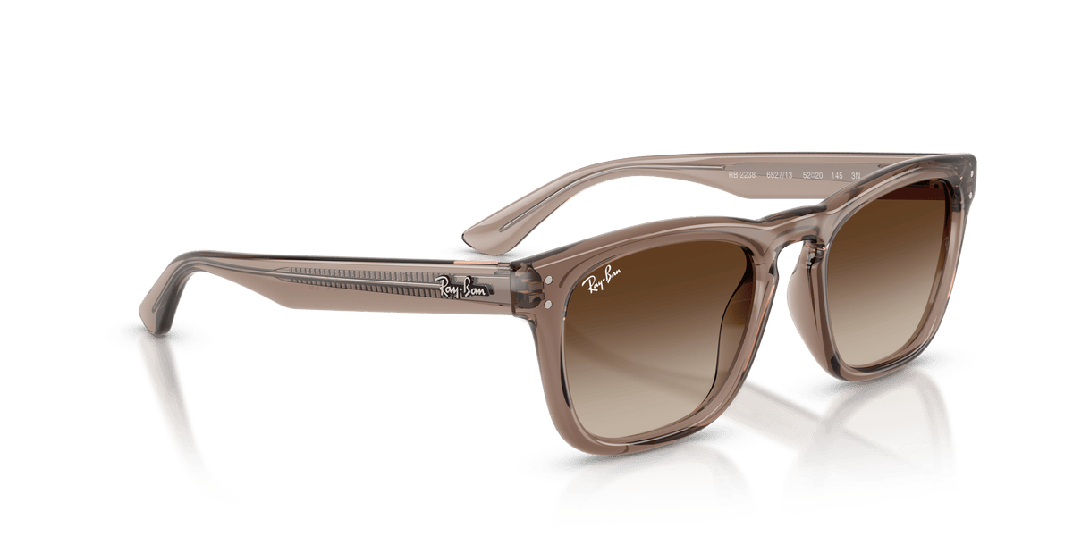RB2238 682713 transparent light brown/brown gradient lens sunglasses