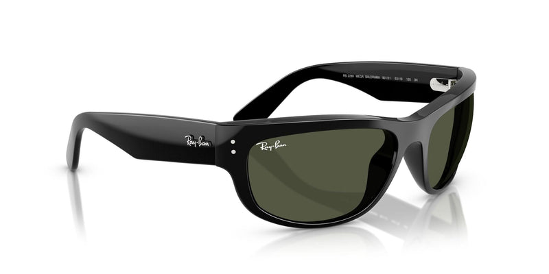 RB2289 901/31 (63) Mega Balorama black w/green lens