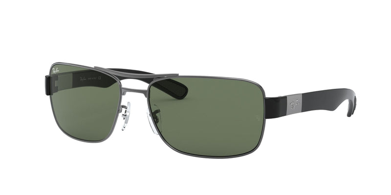 RB3522 004/71 (64) GUNMETAL/GREEN LENS