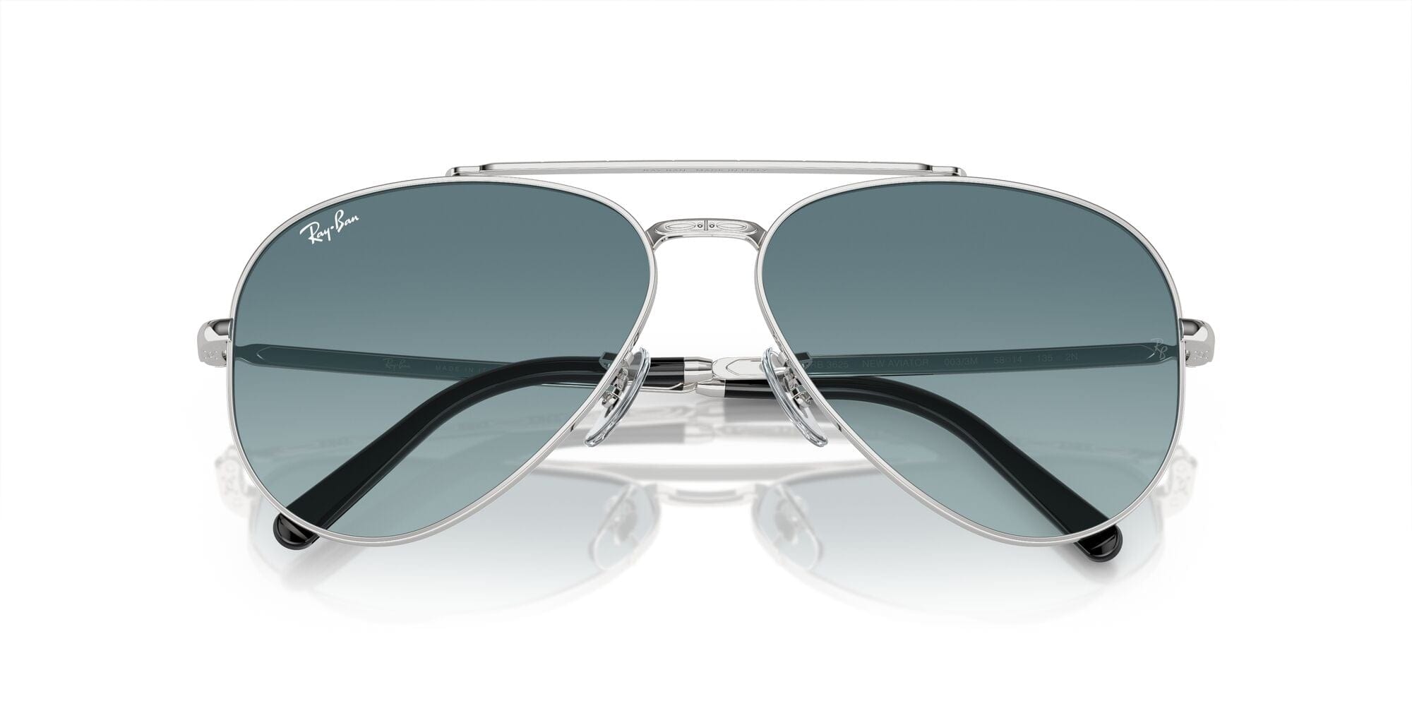 RB3625 003/R5 size 62 silver/blue lens
