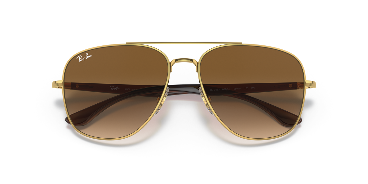RB3683 001/51 gold/ brown gradient lens sunglasses