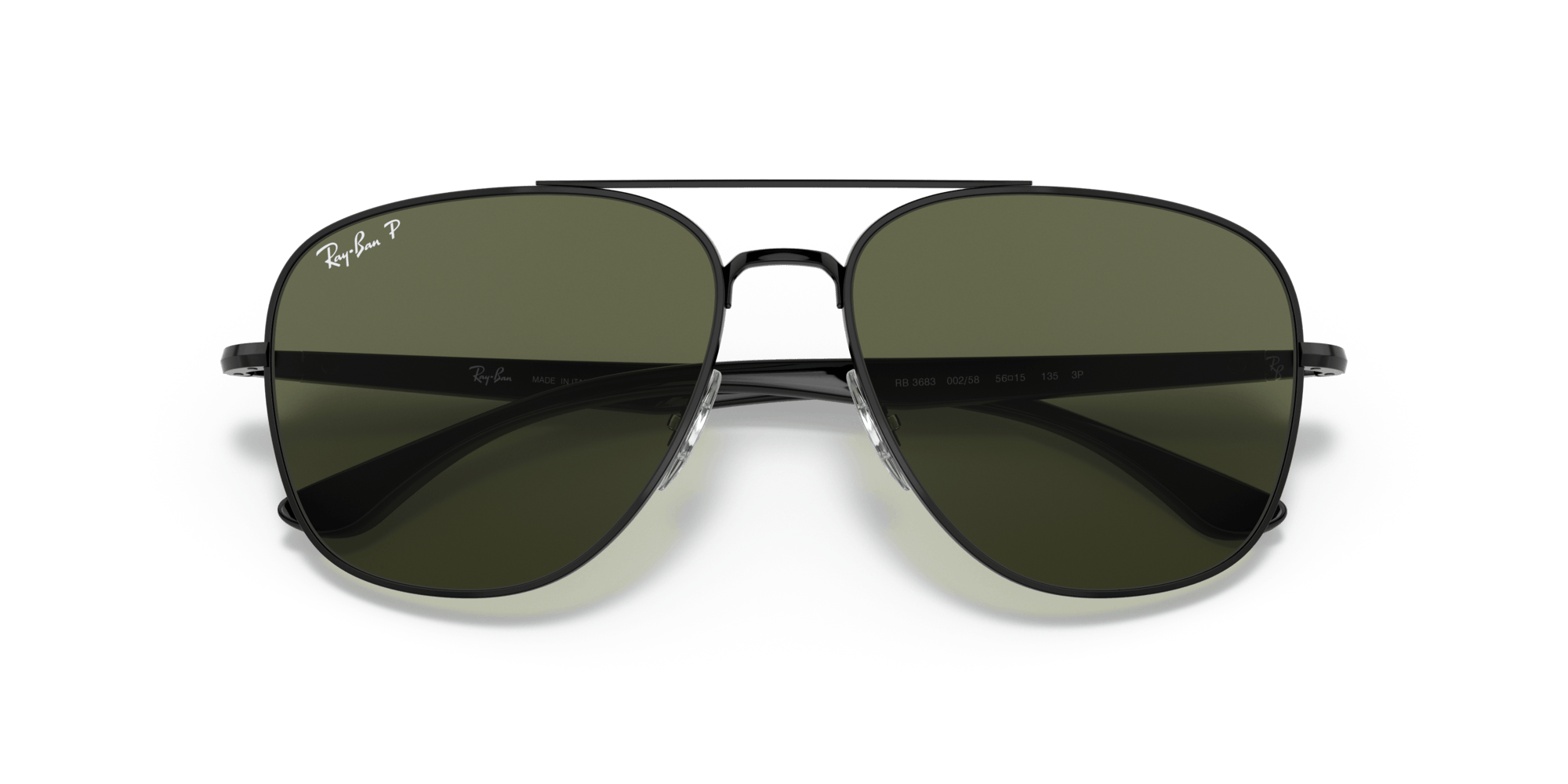 RB3683 002/31 black/green lens