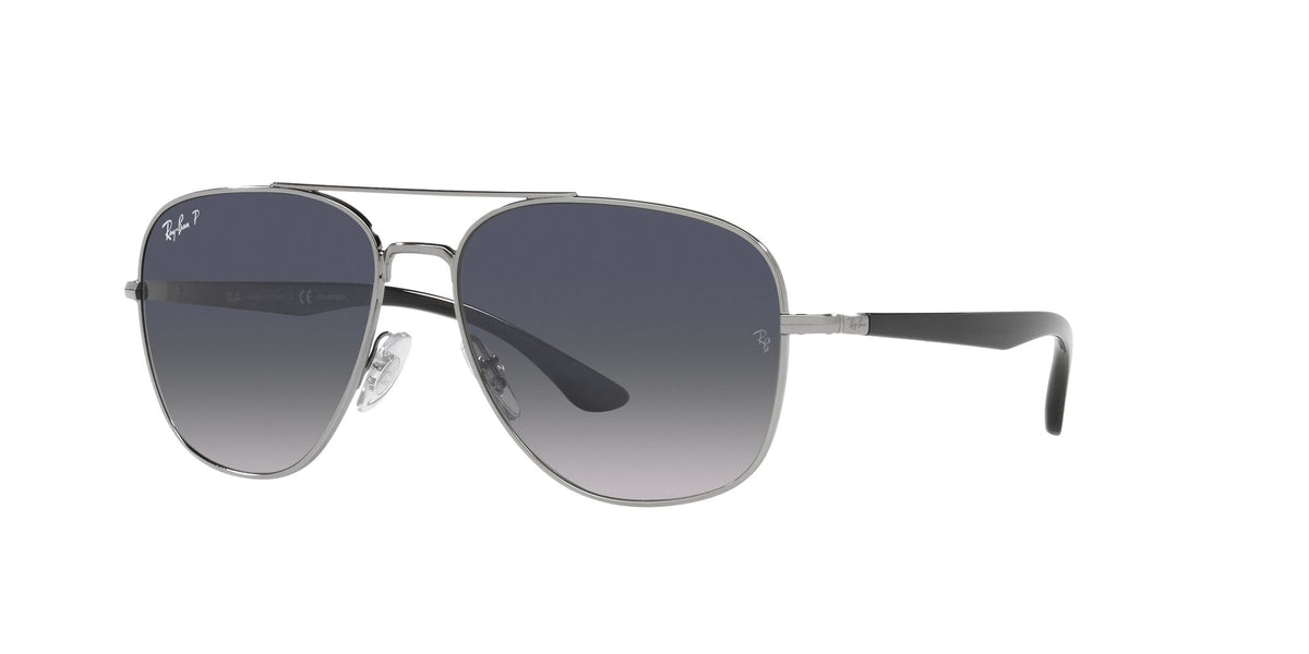 RB3683 004/78 size 56 gunmetal/black blue graduated polarised lens
