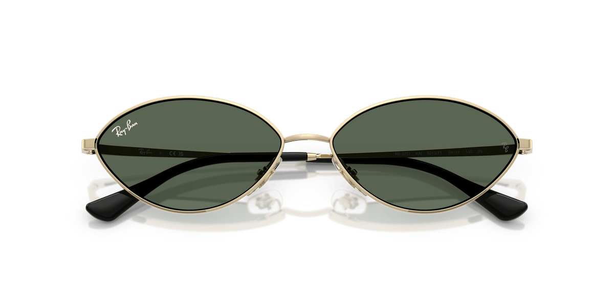 RB3757 921371 size 59 pale gold/dark green lens