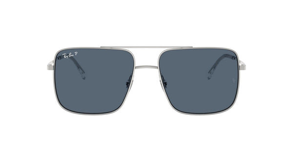 RB3758 003/2V (56) silver/ blue polarised lens