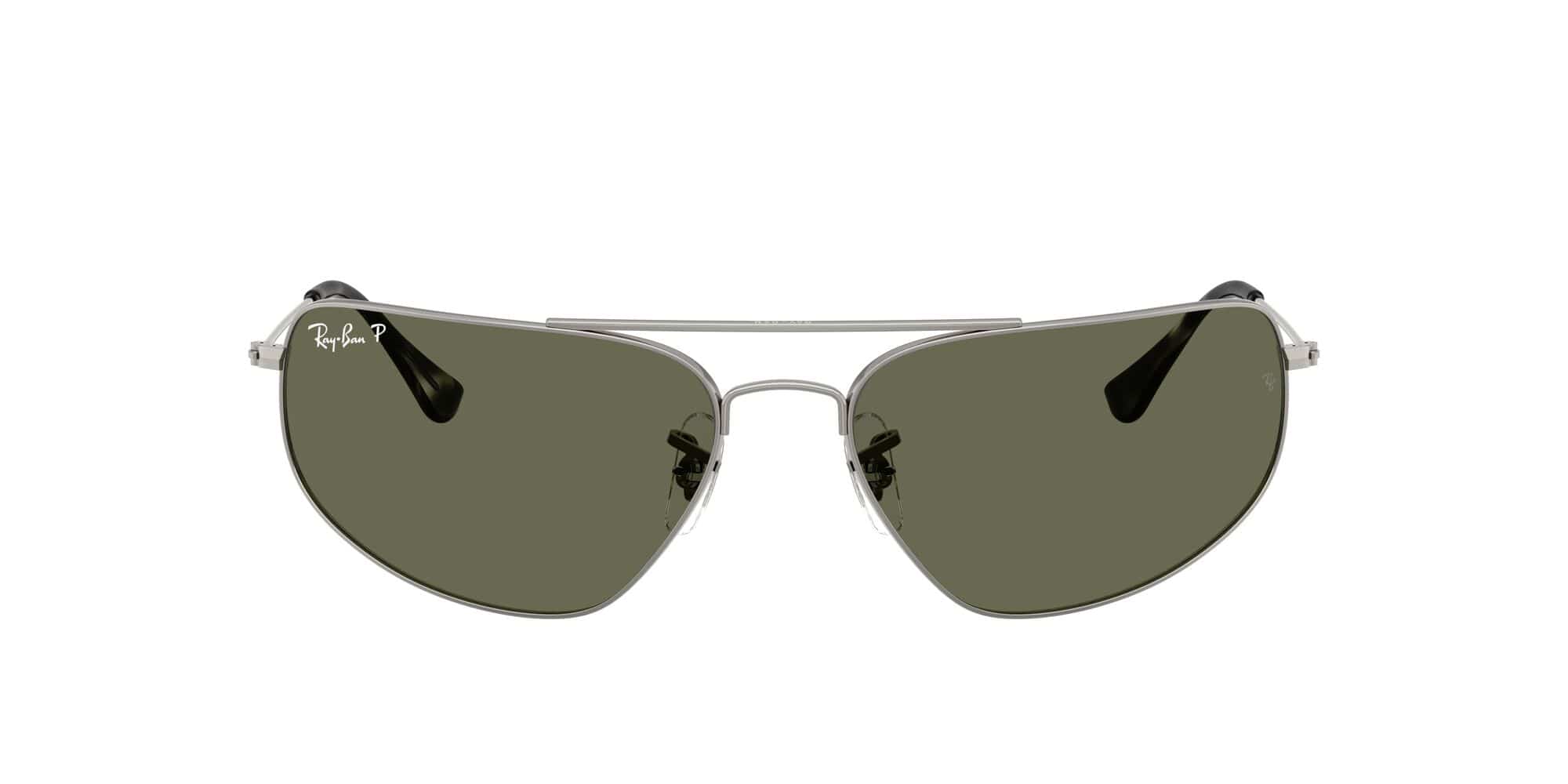 RB3780 004/58 size 63 gunmetal/green polarised lens