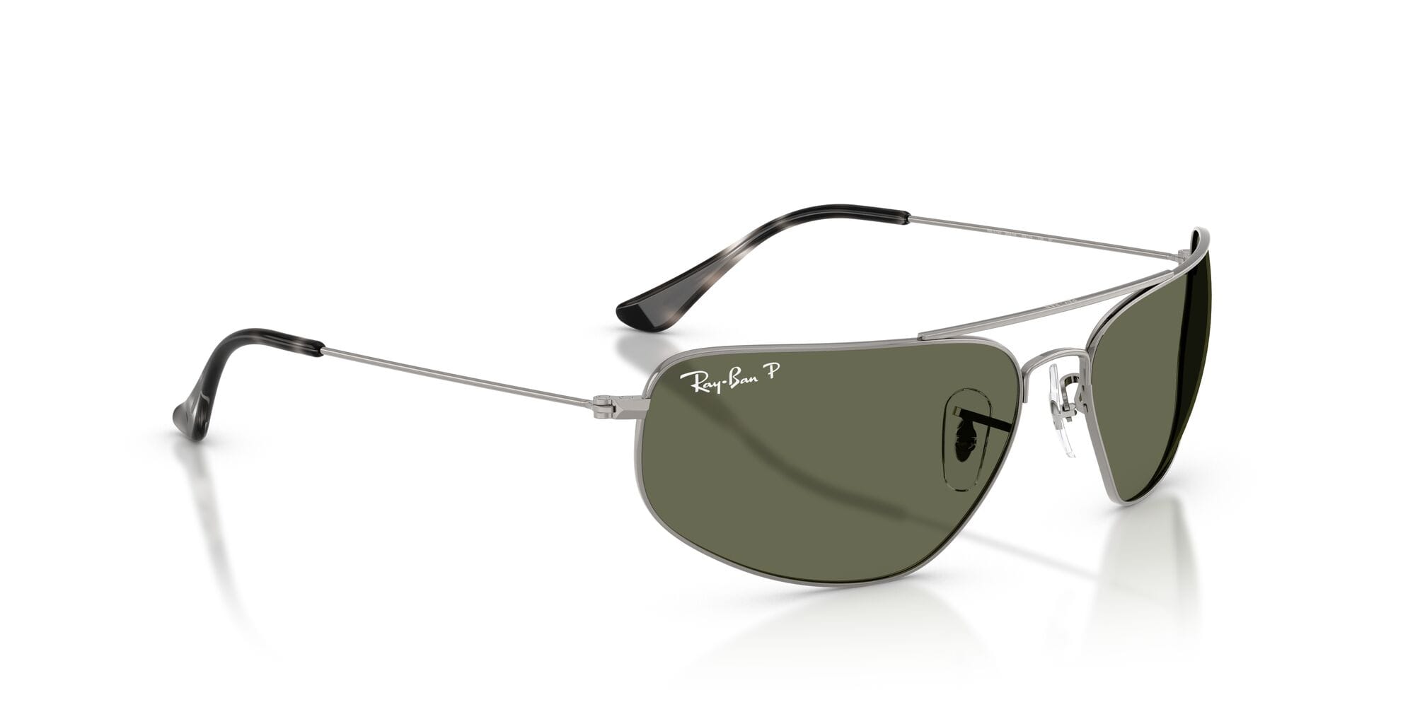 RB3780 004/58 size 63 gunmetal/green polarised lens