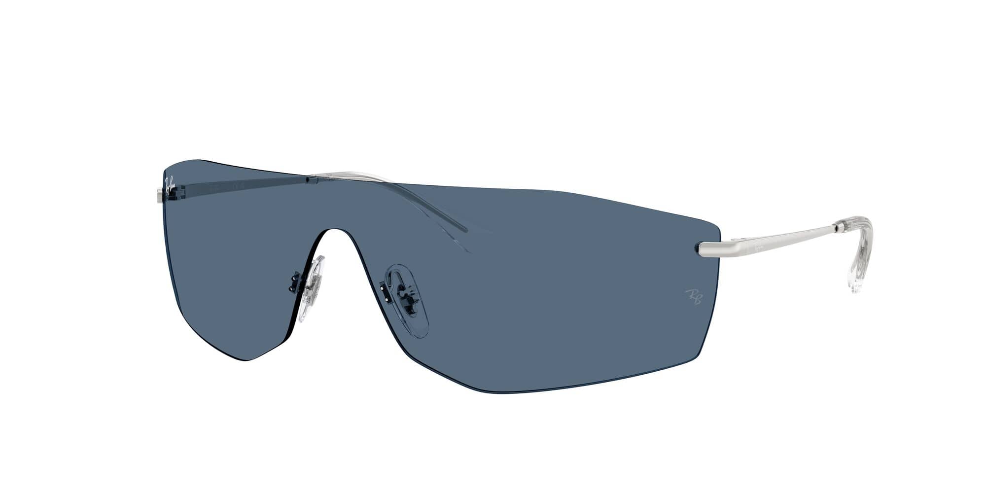 RB3781 003/80 silver/dark blue lens