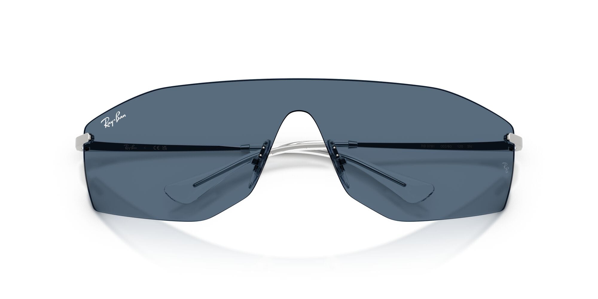 RB3781 003/80 silver/dark blue lens