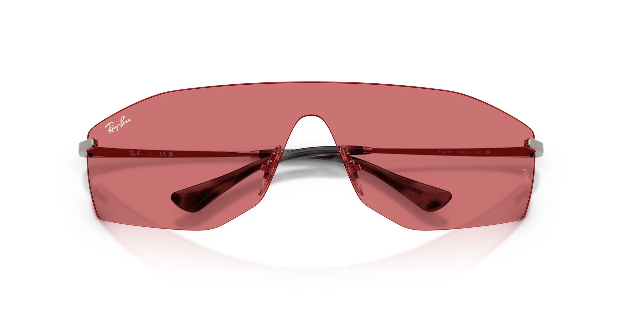 RB3781 004/75 gunmetal/red hiper lens
