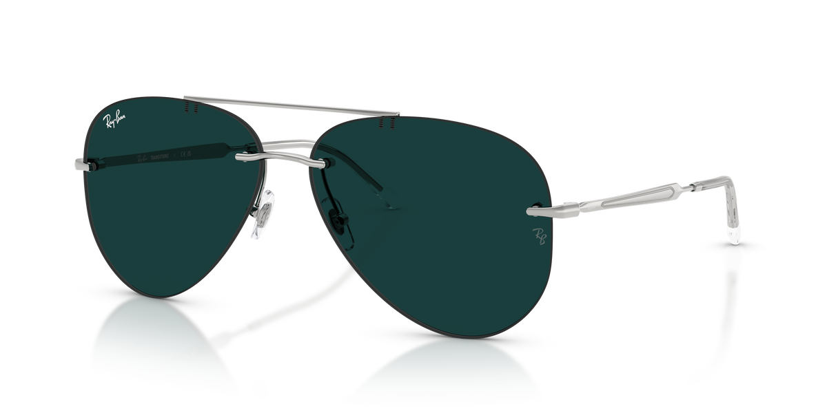 RB3791 003/M1 size 61 silver/photochromatic emerald lens