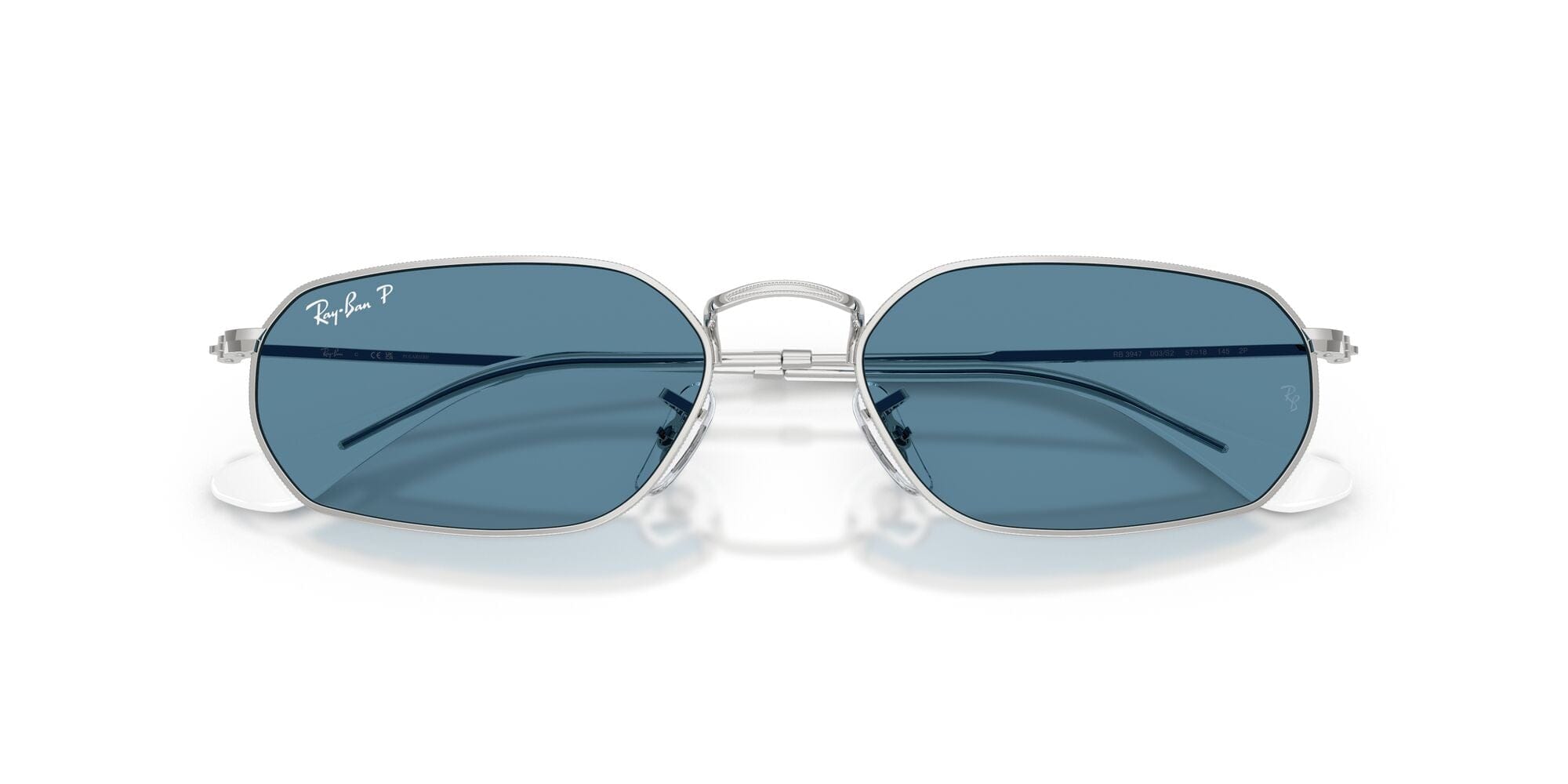 RB3947 003/52 size 54 silver/polarised blue lens