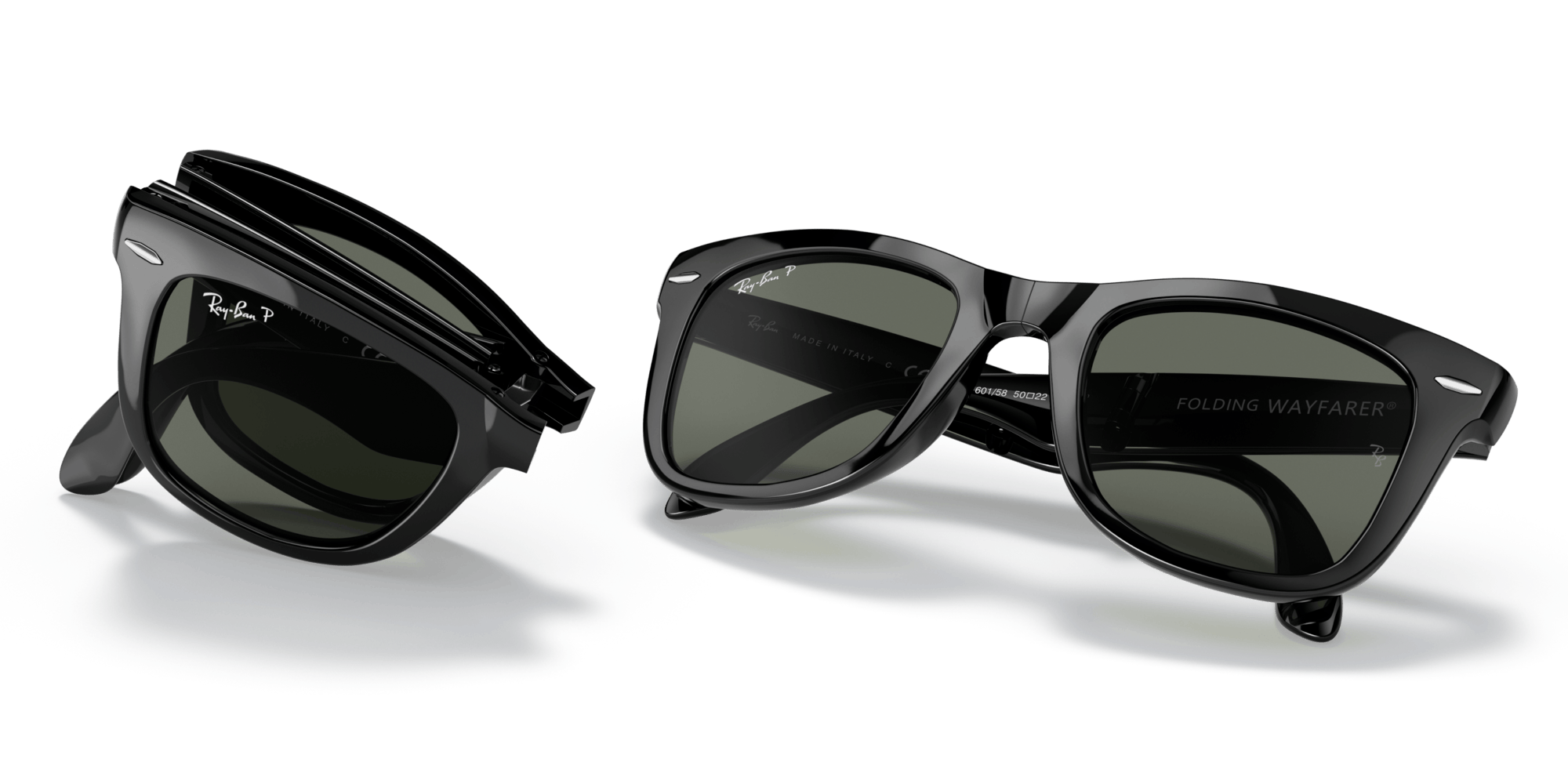 RB4105 601/58 size 50 black/G15 green polarised lens