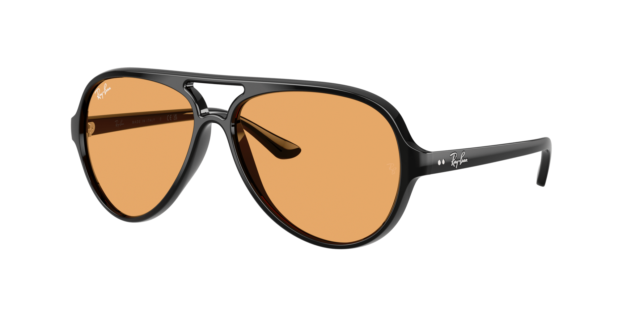RB4125 601/33 black/orange lens