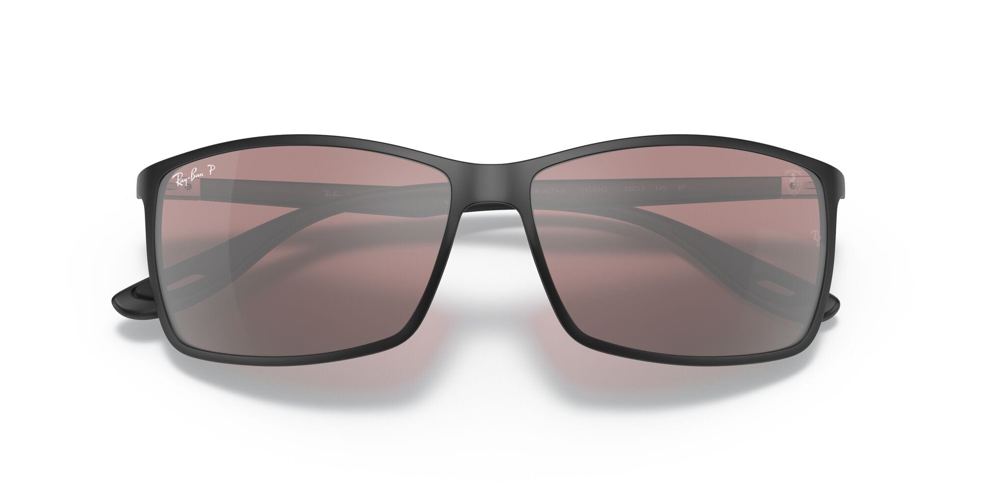 RB4179M F655H2 Ferrari matte black/purple mirror silver polarised lens