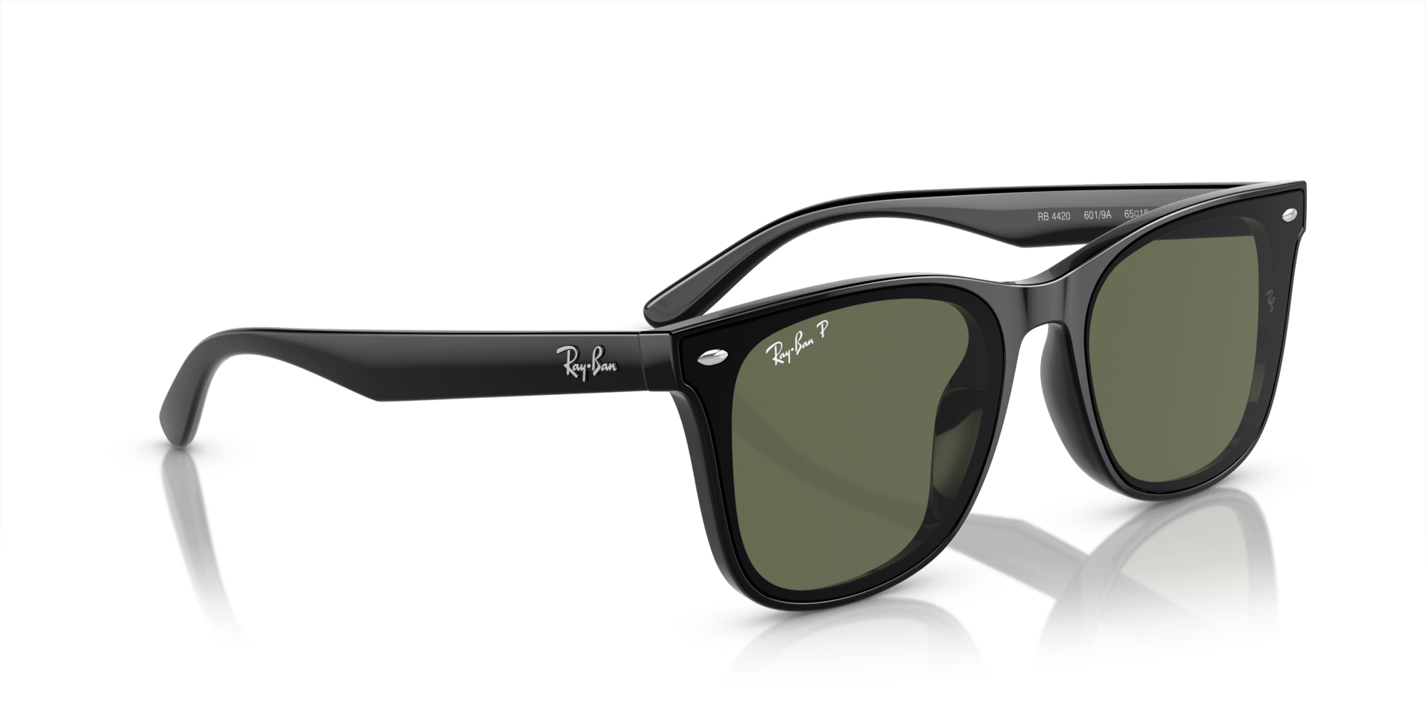 RB4420 601/9A black/dark green lens polarised lens
