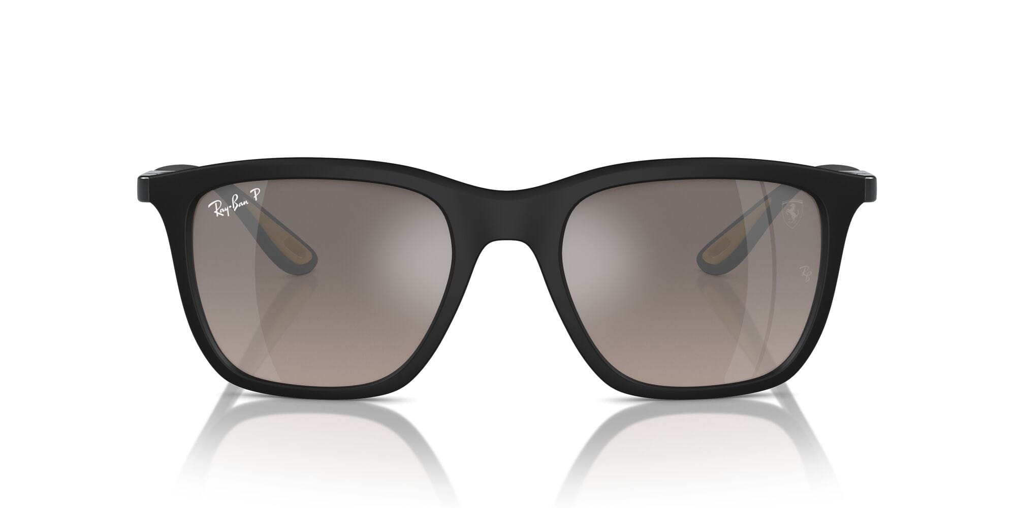 RB4433M F6025J Ferrari matte black/grey mirror grey gradient polarised lens