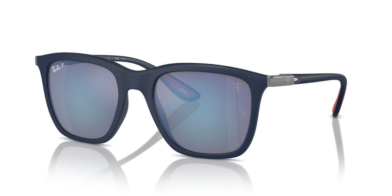 RB4433M F698H0 Ferrari matte blue/grey mirror blue polarised lens