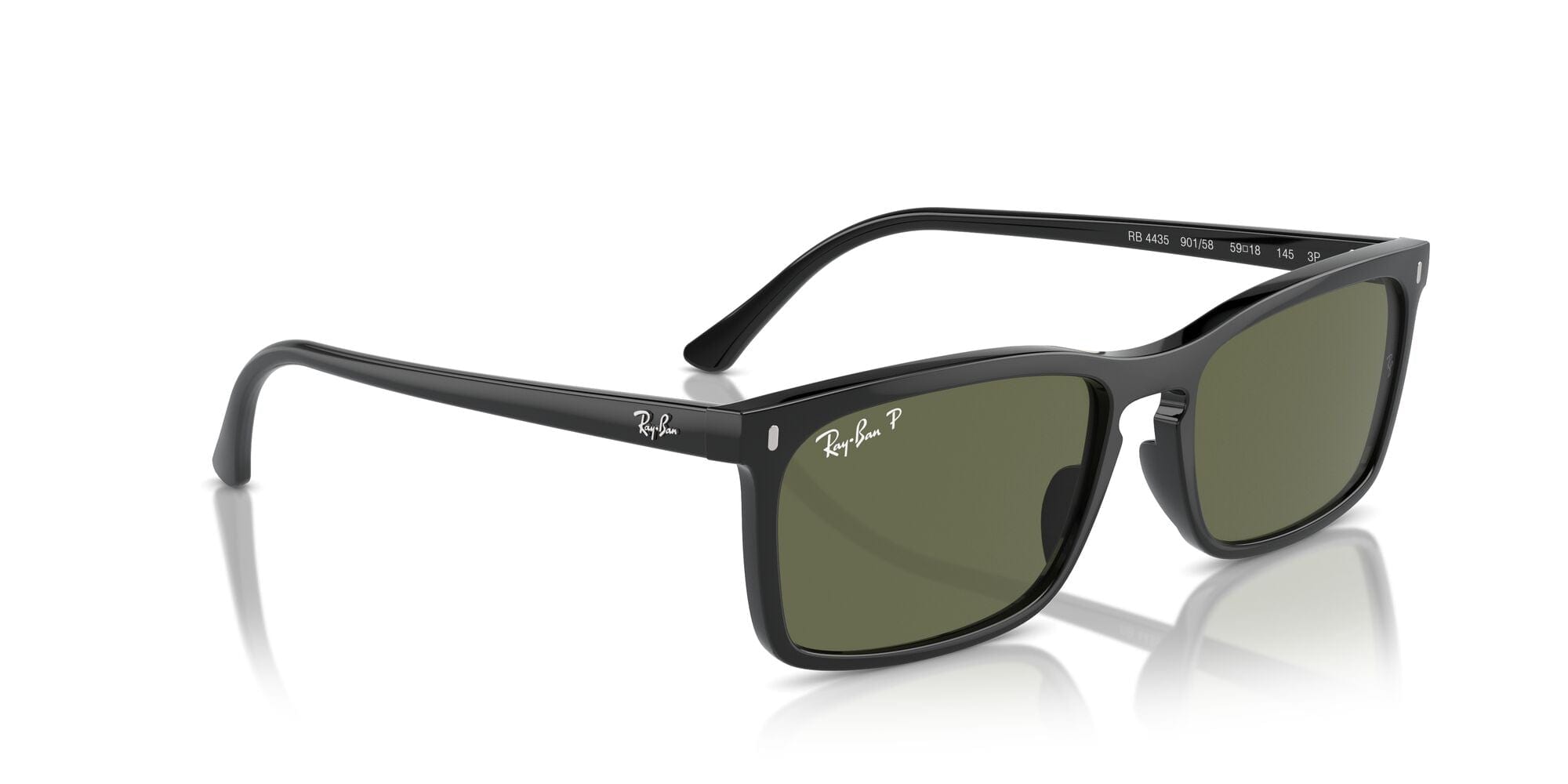 RB4435 901/58 (56) Black/Green polarised lens
