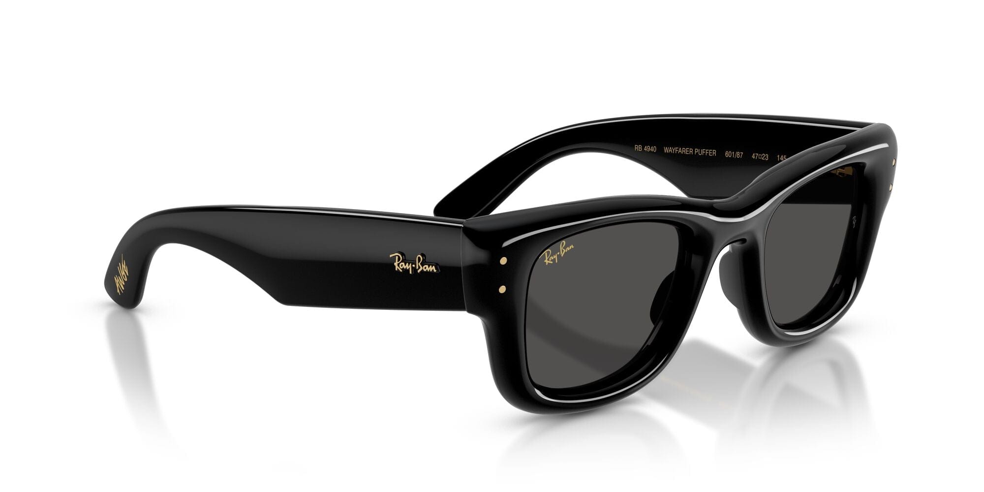RB4940 601/87 size 47 Wayfarer Puffer black/ultra black lens