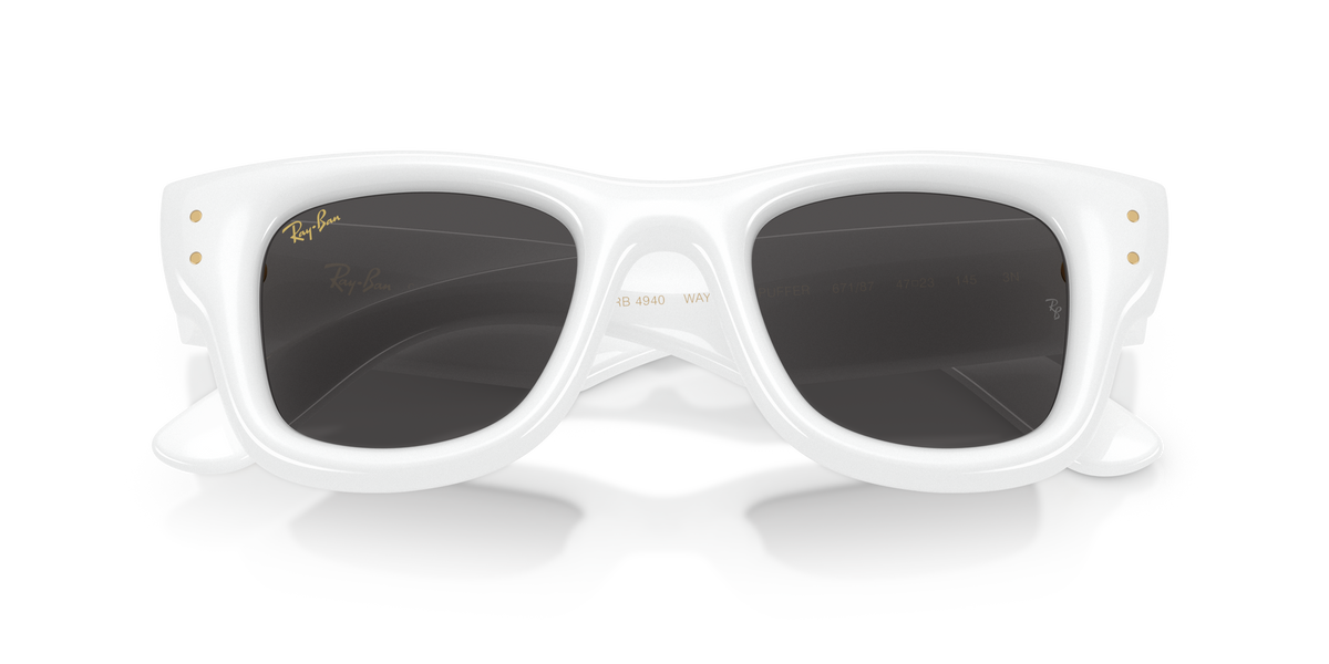 RB4940 671/87 size 50 Wayfarer Puffer white/ultra black lens