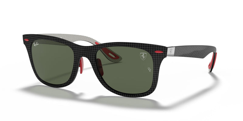 RB8395M F05471 Ferrari matte carbon/dark green lens