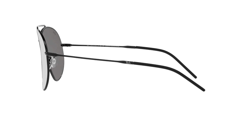 RBR0101S 002/GS  (59)  AVIATOR REVERSE BLACK/GREY SILVER MIRROR LENS