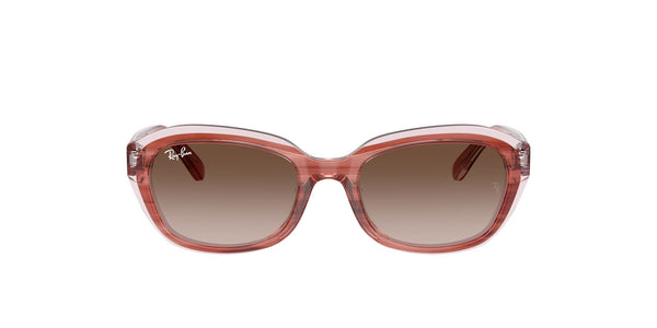 RJ9081S 717313 (48) striped transparent  pink/gradient brown lens