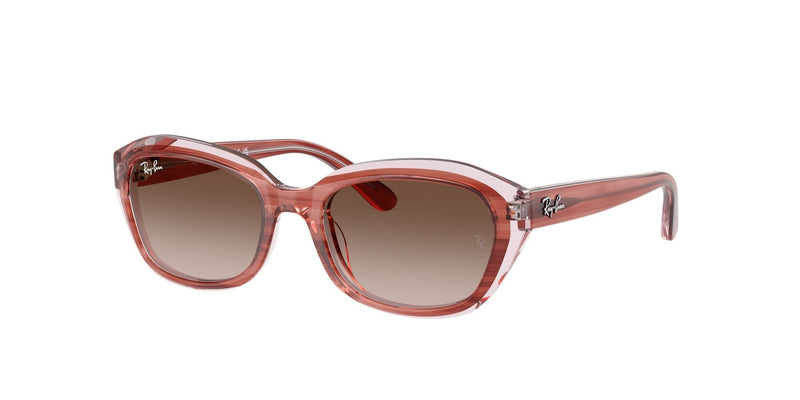 RJ9081S 717313 (48) striped transparent  pink/gradient brown lens