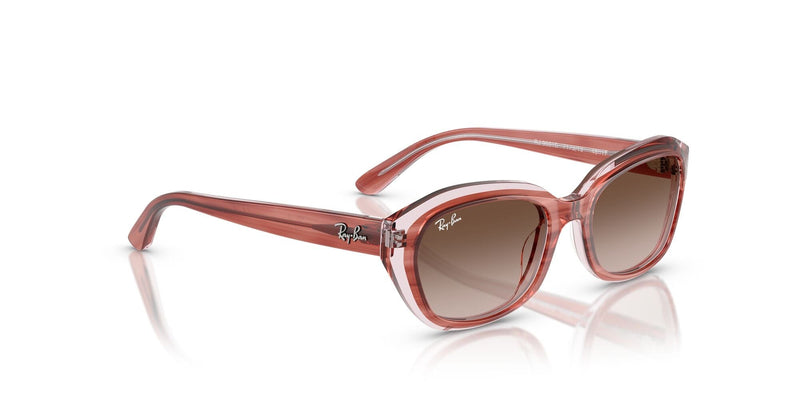 RJ9081S 717313 (48) striped transparent  pink/gradient brown lens