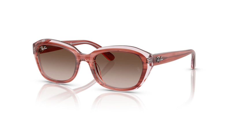 RJ9081S 717313 (48) striped transparent  pink/gradient brown lens