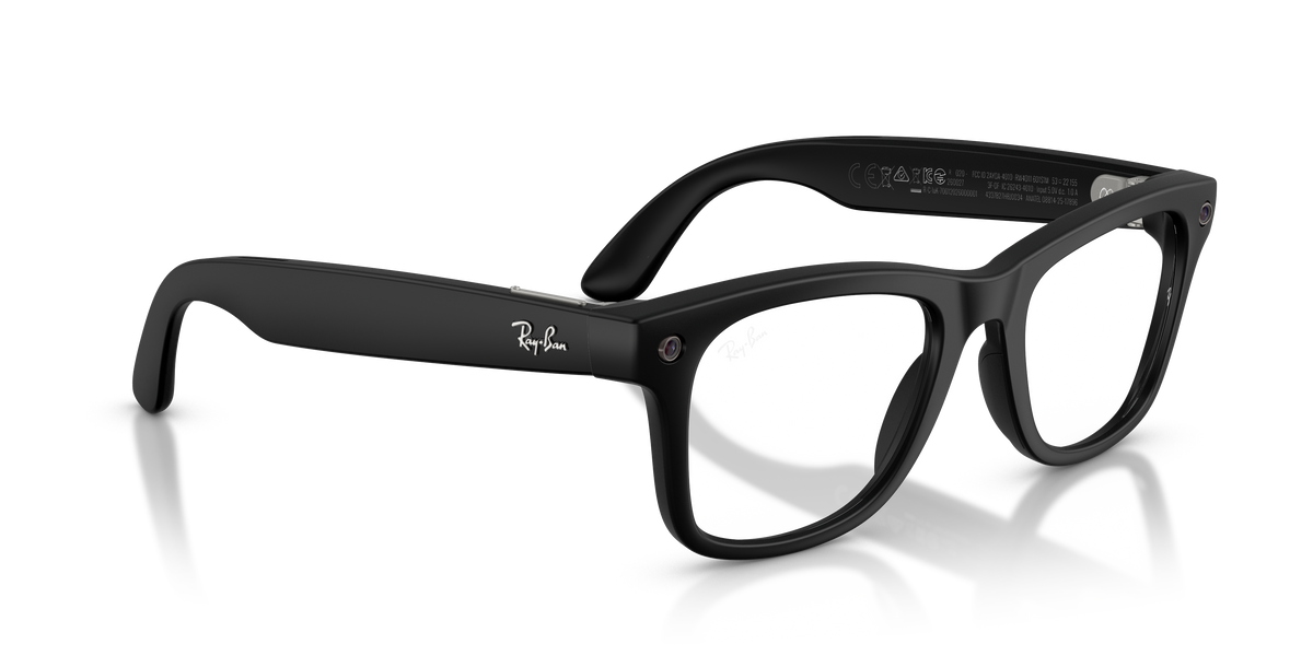 Meta Gen 3 smart glasses RW4011 601S1M size 53  wayfarer matte black/transition green lens sunglasses