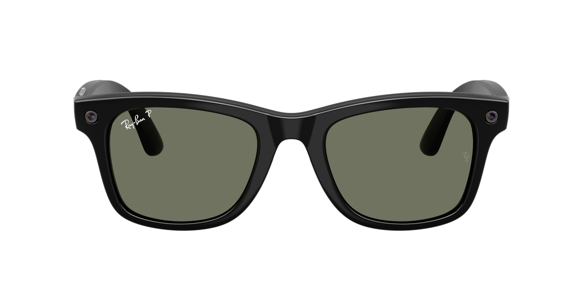 Meta Gen 3 smart glasses RW4011 601/9A size 50 Wayfarer black/ green polarised lens sunglasses