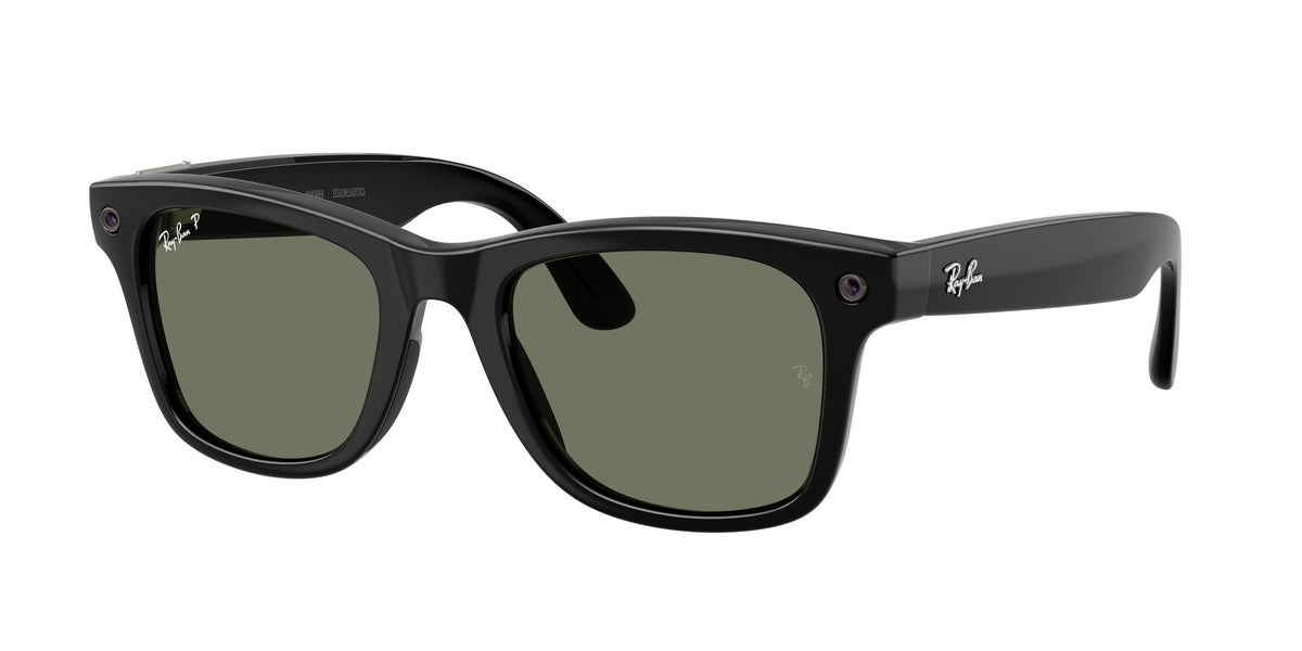 Meta Gen 3 smart glasses RW4011 601/9A size 50 Wayfarer black/ green polarised lens sunglasses